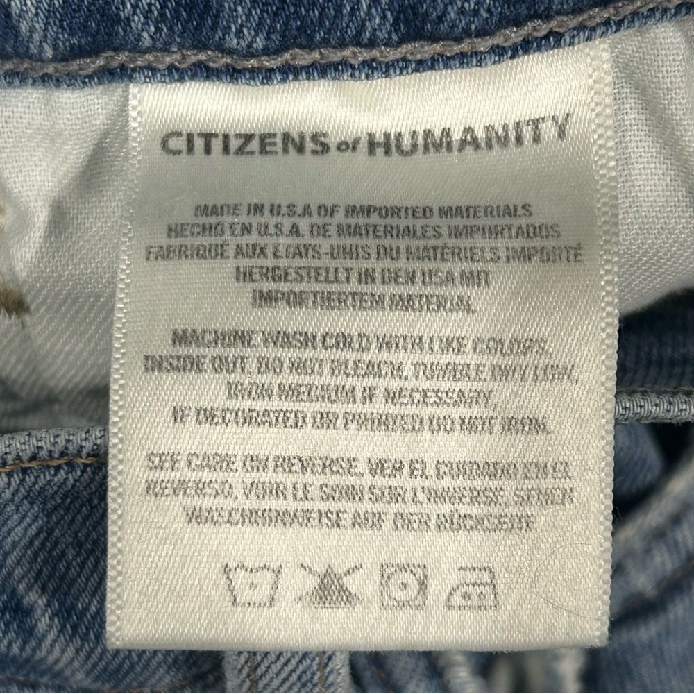 Citizens of Humanity Olivia‎ Crop High Rise Slim Jeans Renew Wash Blue Size 25 - Picture 10 of 12